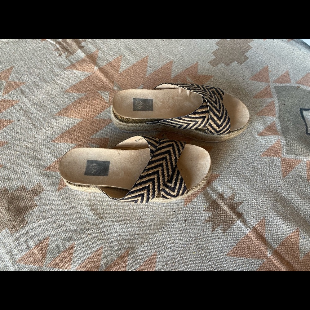 Platform Wedges With Aztec Pattern - image 3